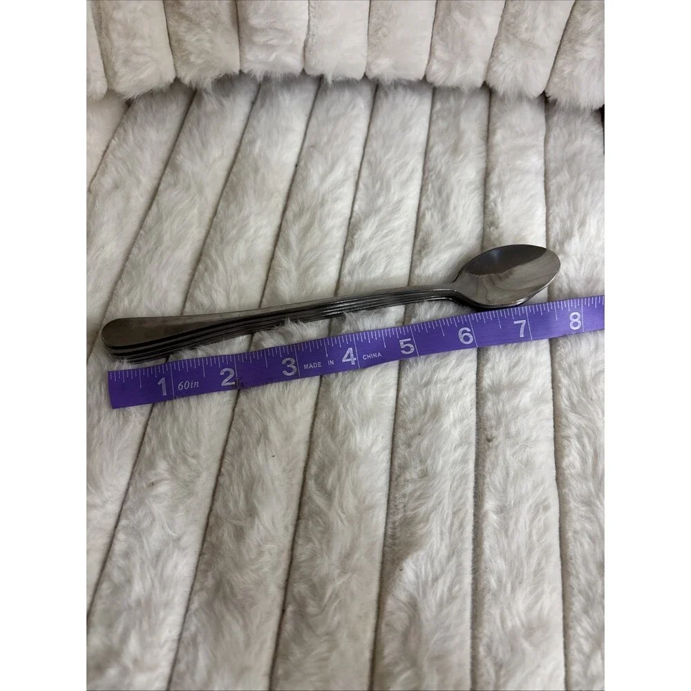 Set of 5 Stainless Steel Long Handle Iced Tea Spoons - Beverage Dessert Stirrers
